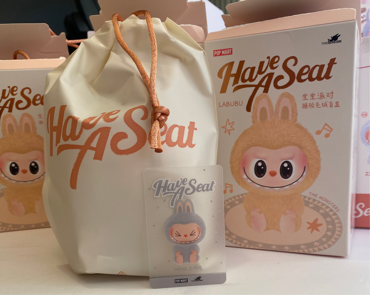 100% Authentic Pop Mart Labubu The Monsters Have a Seat Hehe