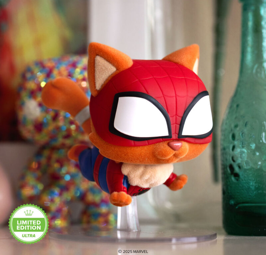 Marvel Spider-man Spider Cat Flocked Exclusive Vinyl Figure LE 5000 pieces