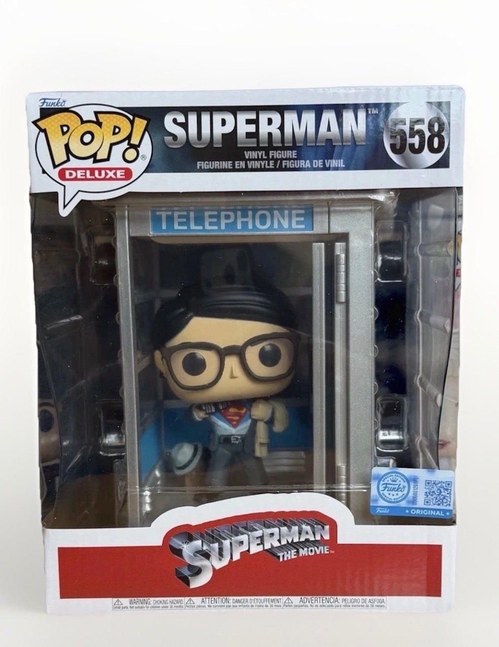 Funko Pop! Deluxe: Superman The Movie Clark Kent in Telephone Booth #558 (Funko Exclusive)