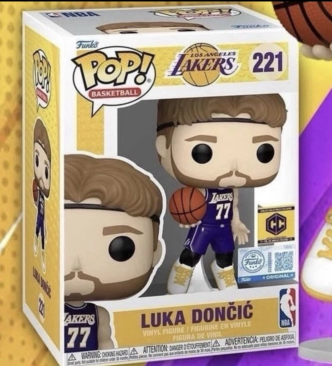 Luka Doncic Funko Pop! #221 Los Angeles Lakers Chalice Exclusive Limited Label