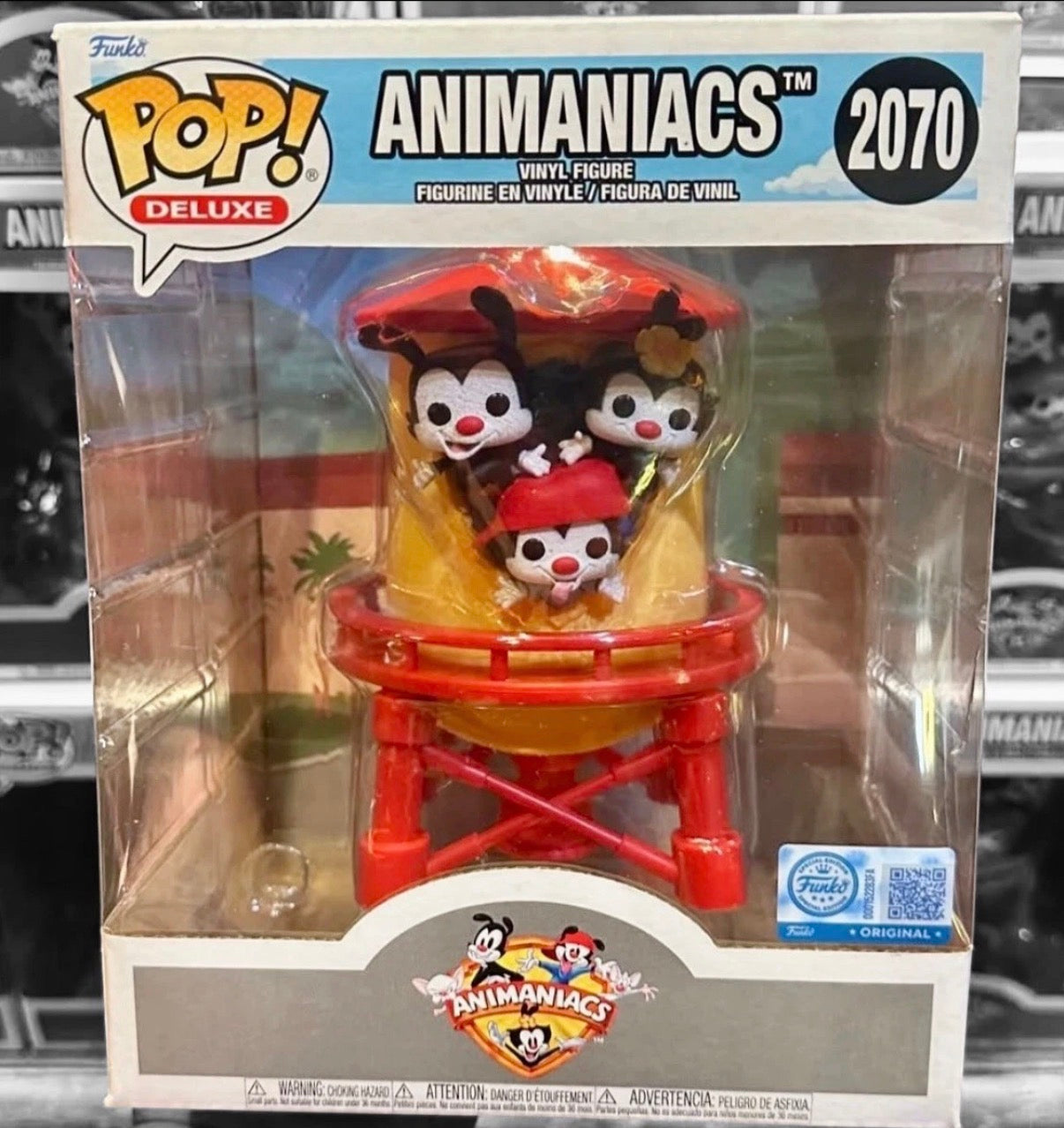 Funko Pop! Deluxe: Animaniacs Yakko Wakko & Dot in Water Tower #2070 (Funko Exclusive)