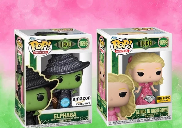 Wicked! Exclusive Elphaba and Glinda Diamond Funko Pop! Set of 2 Bundle