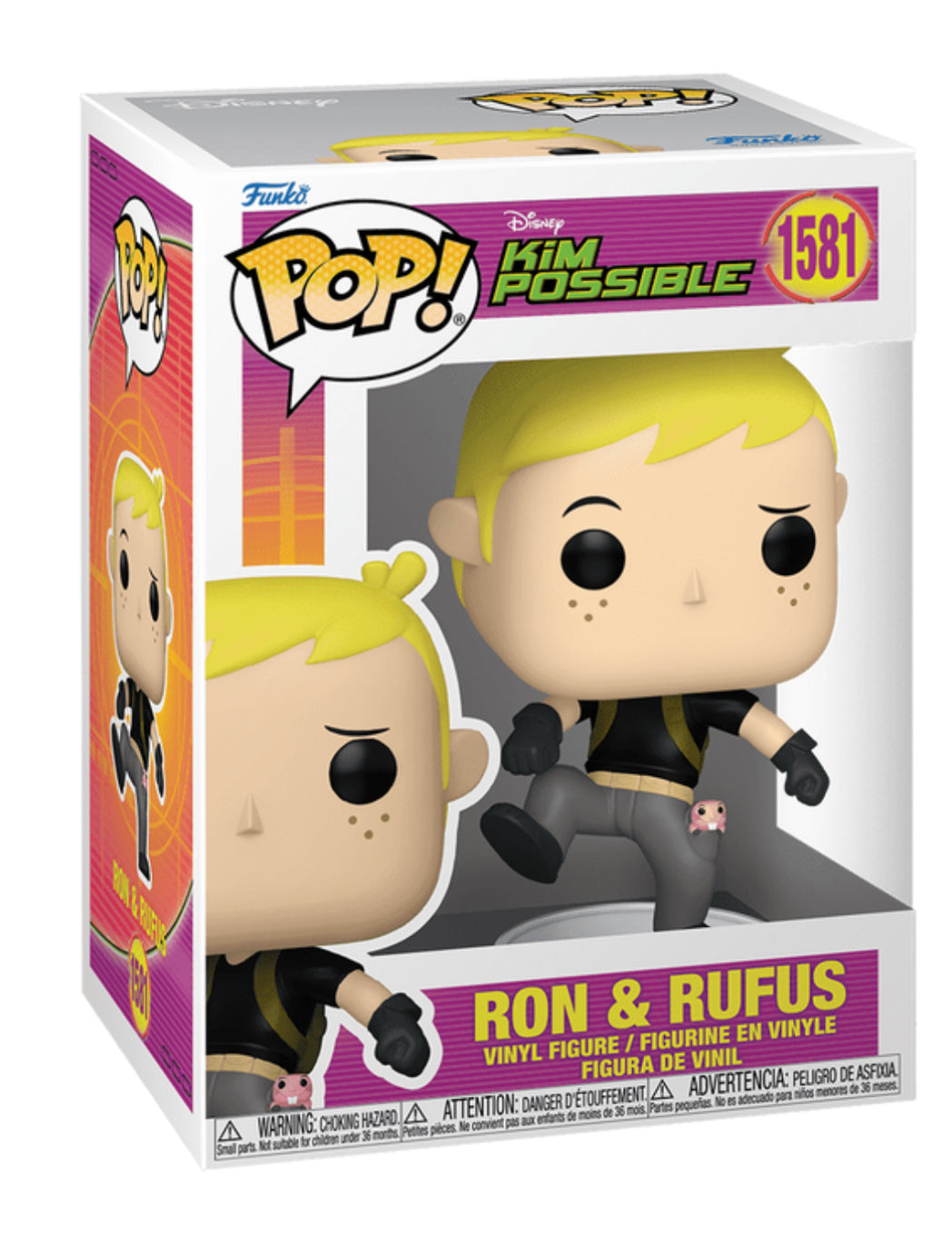 Disney Kim Possible Ron & Rugus Vinyl Figure