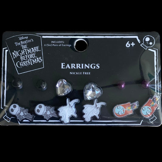 Nightmare Before Christmas Earrings set of 6