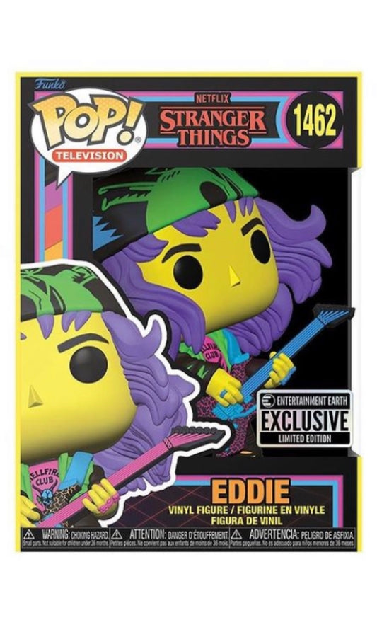 Pre Order Stranger Things Eddie Black Light Exclusive Funko Pop!