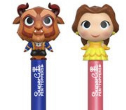 Disney's Beauty and the Beast - Belle & Beast  Super Cute Collector's Pen Topper Set Funko