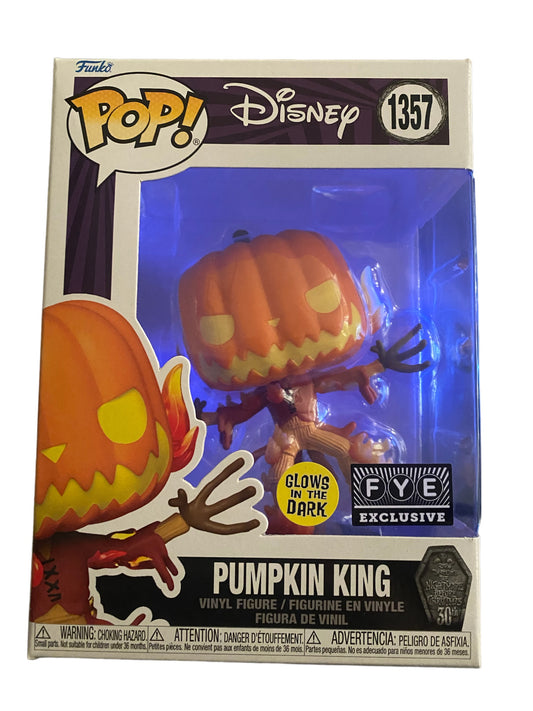 Disney Nightmare Before Christmas  Pumpkin King Glow in the Dark Exclusive Funko Pop!