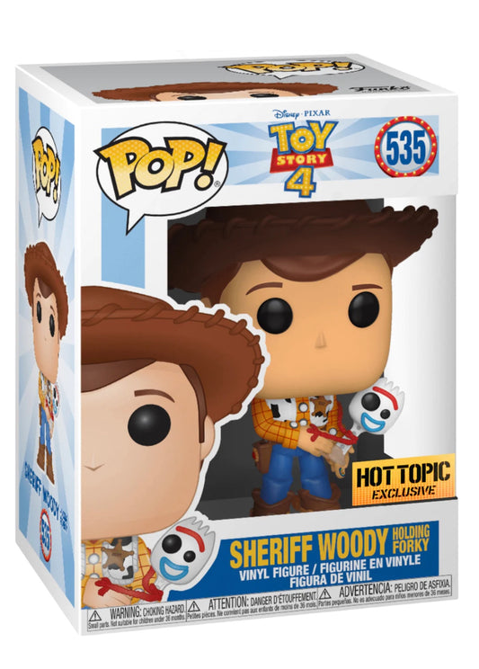 Toy Story 4 Woody with Forky Exclusive Funko Pop!