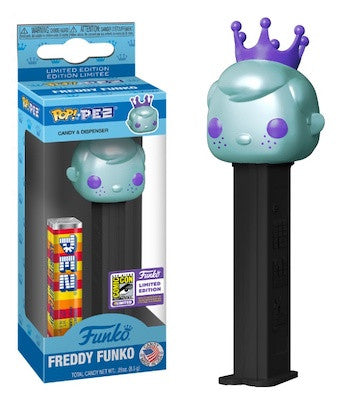 2023 SDCC Funko POP! PEZ: Freddy Funko Exclusive Dispenser With Candy - SDCC Shared Sticker