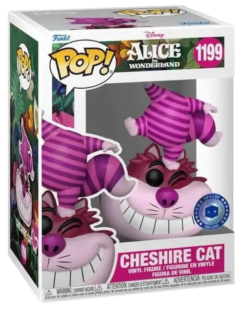 Disney Alice in Wonderland Cheshire Cat Standing on his Head Exclusive Funko Pop!