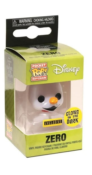 The Nightmare Before Christmas Zero Glow In The Dark Key Chain Exclusive Funko Pocket Pop!
