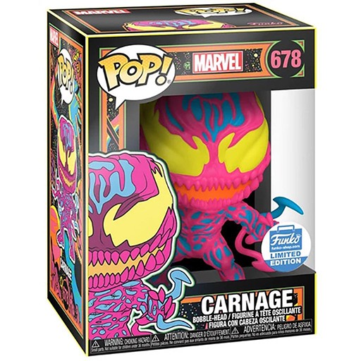 Marvel Venom Carnage Black Light Exclusive Funko Pop!