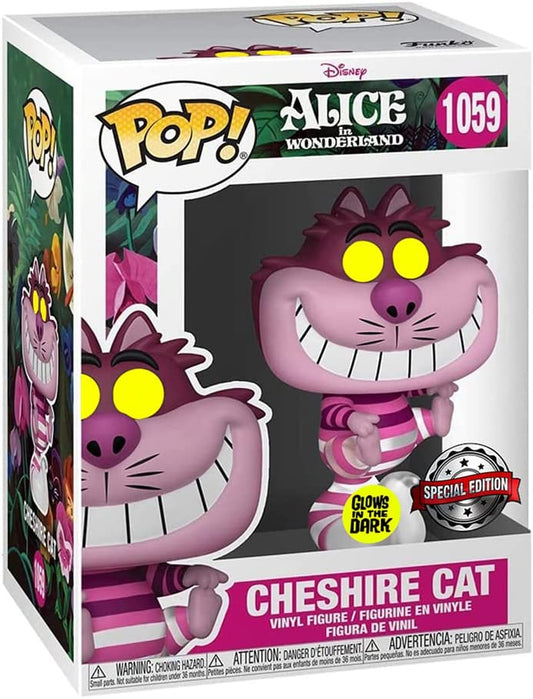 Disney Alice in Wonderland Cheshire Cat Glow in the Dark Exclusive Funko Pop!