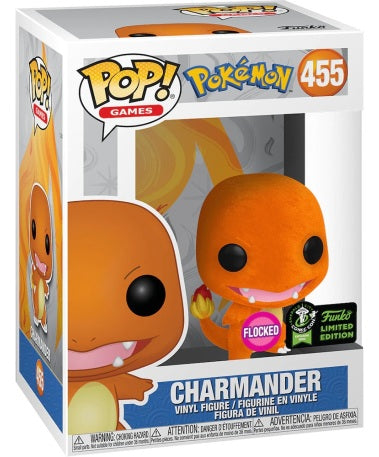 Pokemon Flocked Charmander EEEC Exclusive Funko Pop! Con Sticker