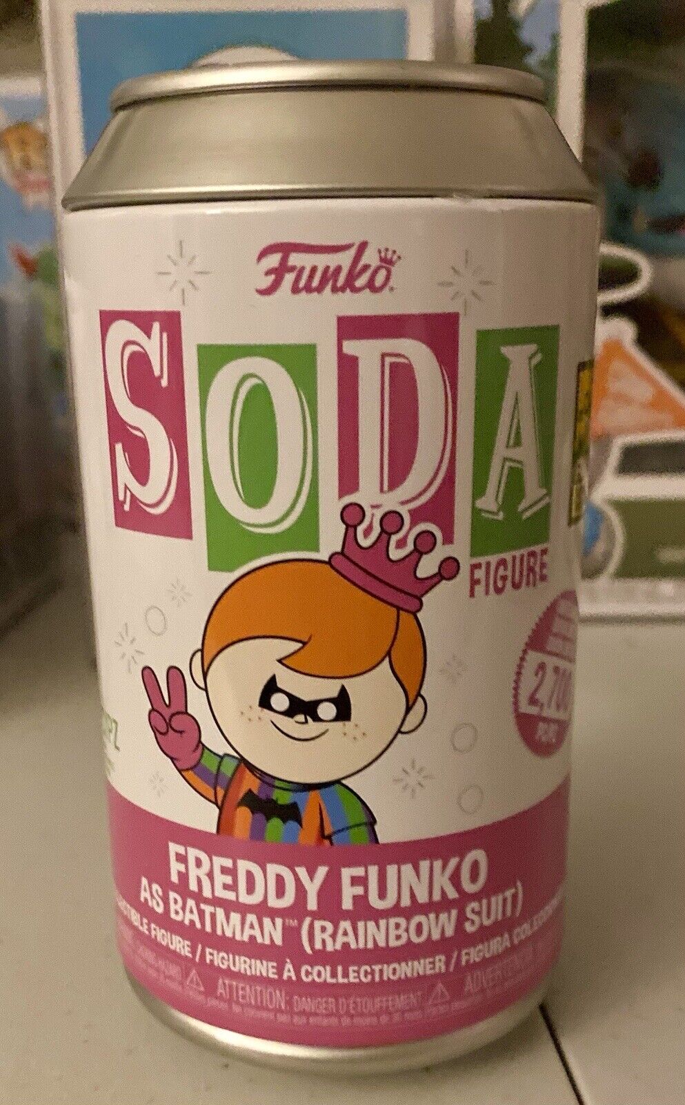 Funko Vinyl Soda SDCC Funko Fundays 2023 Freddy Funko Soda Batman Rainbow Suit LE 2700