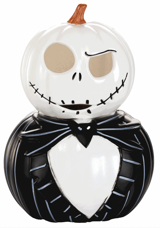 8.25" Nightmare Before Christmas Jack Skeleton Light Up Pumpkin Decoration