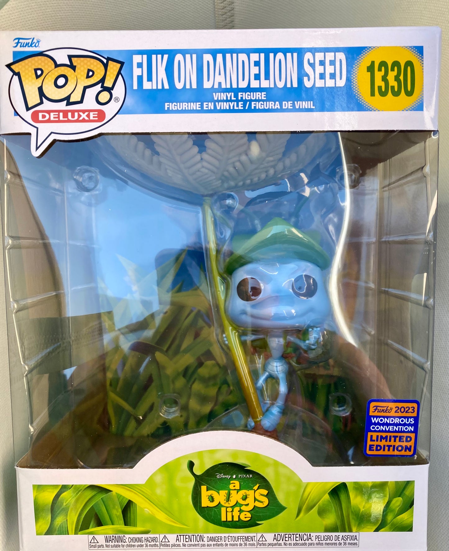 A Bug's Life Flik on Dandileon Wondercon Exclusive Shared Sticker Funko Pop #1130