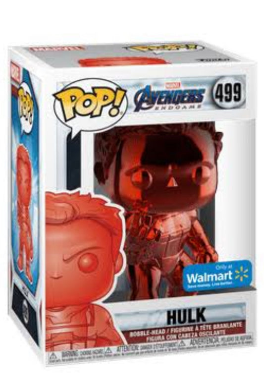Marvel Avengers Endgame Chrome Red Hulk Exclusive Funko Pop!
