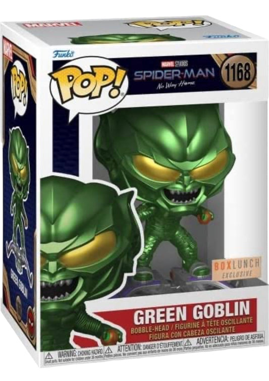 Marvel Spider-Man Metallic Green Goblin Exclusive Funko Pop!