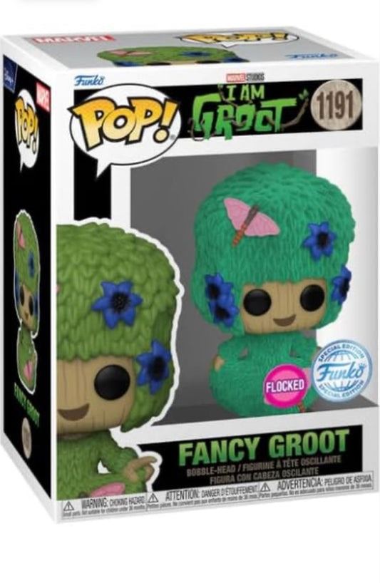 Am Groot Fancy Groot Flocked 1191 Exclusive Funko Pop