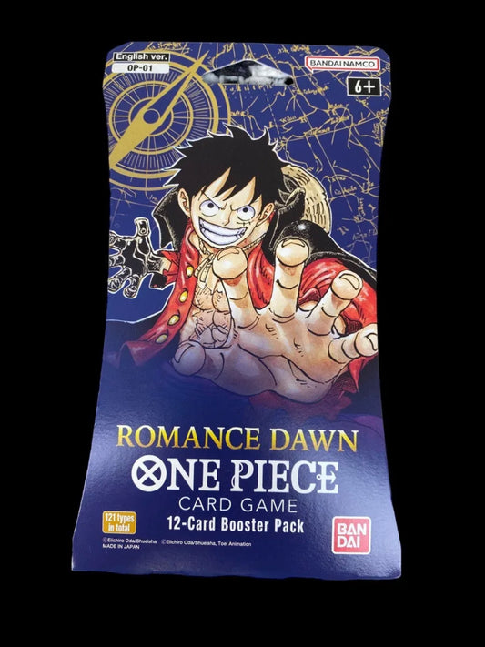 One Piece TCG Romance Dawn English Sleeved Booster Pack Sealed 12-Card Pack