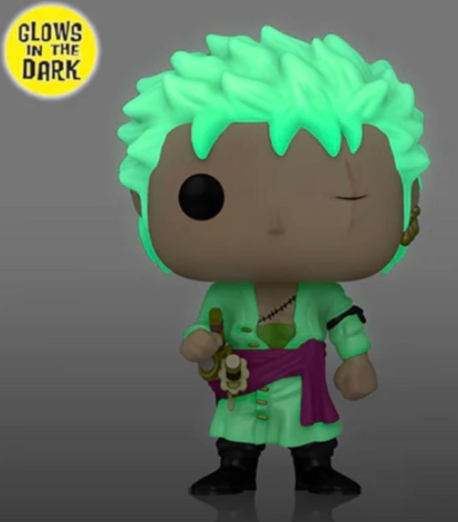 Funko POP! One Piece - Roronoa Zoro Glow in the Dark Vinyl Figure #327 Kody Trading Exclusive