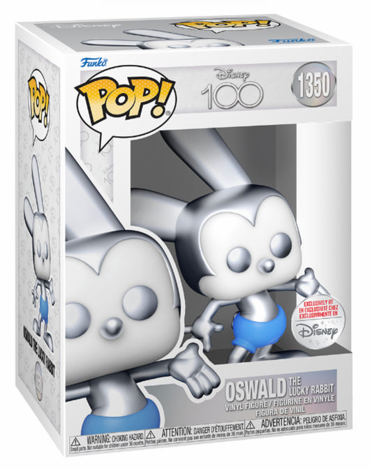 Disney 100 Park Exclusive Platinum Oswald the Lucky Rabbit Funko Pop!