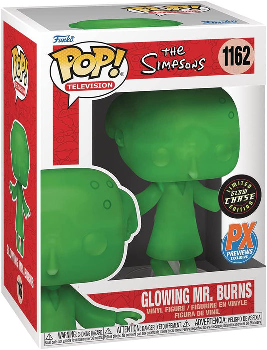 The Simpsons: Glowing Mr. Burns (PX Previews Exclusive) Green Chase Vinyl Figure
