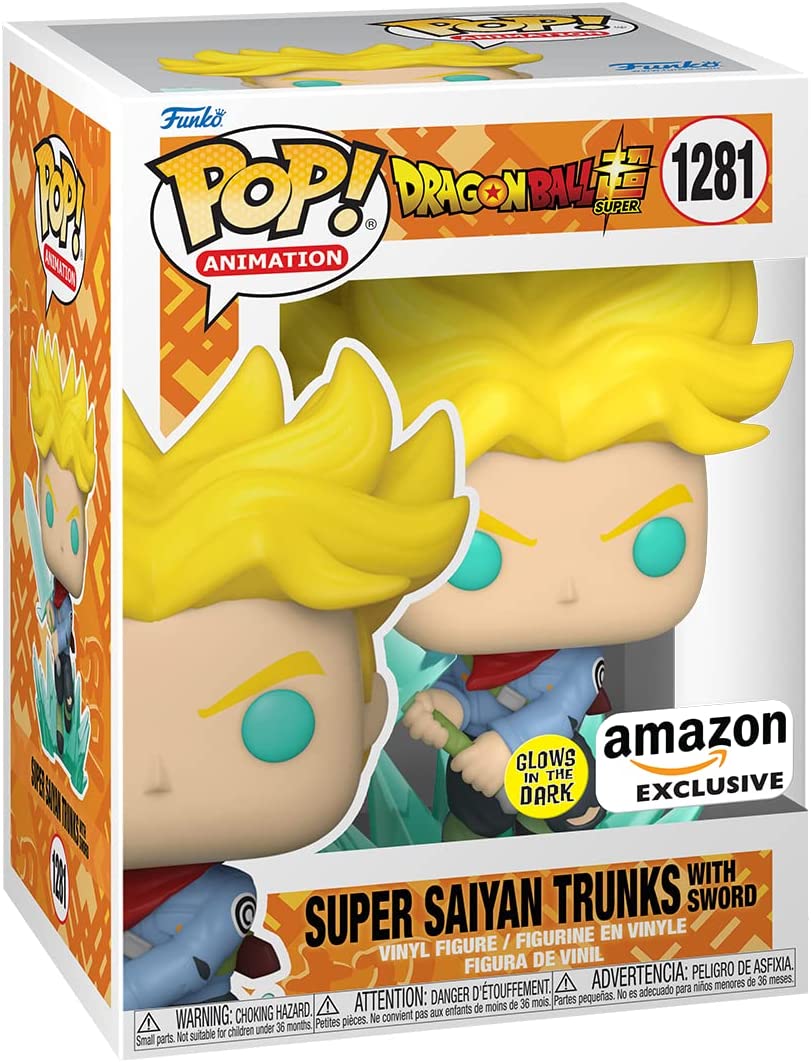 Funko POP! Anime: Dragonball Z Glow In The Dark Super Saiyan Goku Action  Figure EE Exclusive