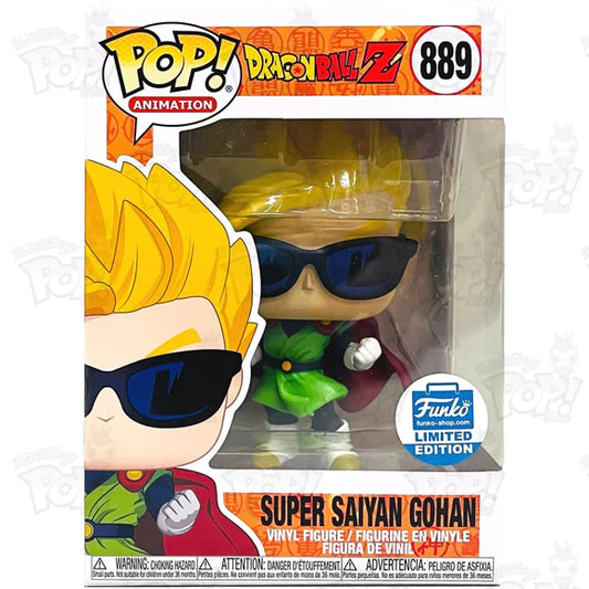 Funko Pop Dragon Ball Z Super Saiyan Gohan Sunglasses #889 Funko Shop Exclusive