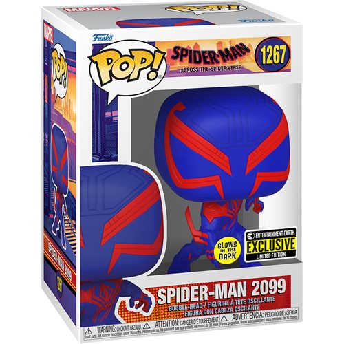 Spider-Man: Across the Spider-Verse Spider-Man 2099 Glow in the Dark Pop! Vinyl Figure - EE Exclusive Pre-Order