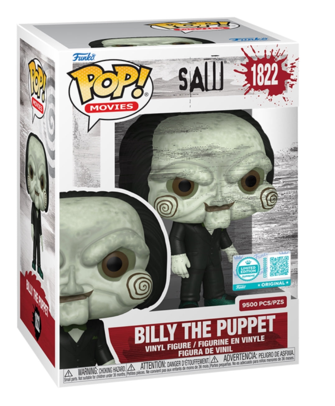 Funko Pop! Movies Horror Saw Billy the Puppet Set of 3 Limited Edition Exclusive Viny Figures