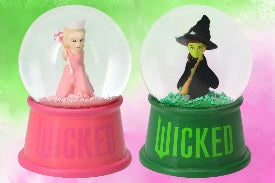 Wicked For Good Movie 2025 Elphaba & Glinda Snow Globes Pair Collectible New
