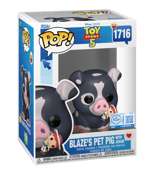 Funko Pop! Toy Story 5 Blaze's Pet Pig with Jessie #1716 Exclusive