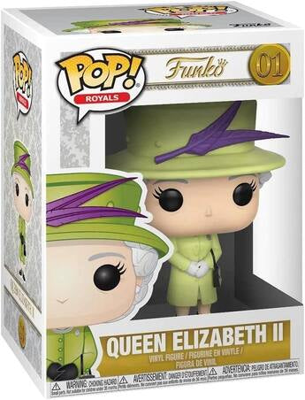 The Royals Bundle Set of 2 Funkos - Queen Elizabeth II & Corgi and Queen Elizabeth Green Suit