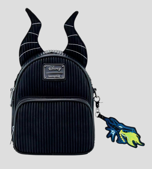 Disney Sleeping Beauty Maleficent Horns Convertible Mini Backpack