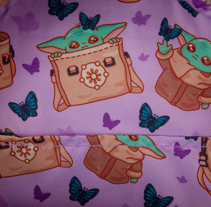 The Mandalorian Grogu with Butterflies Cute Loungefly Mini Backpack