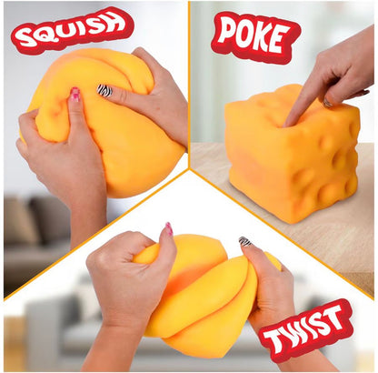 Squeeze Cheese Squishy Sensory Toy by Gooie Zooie