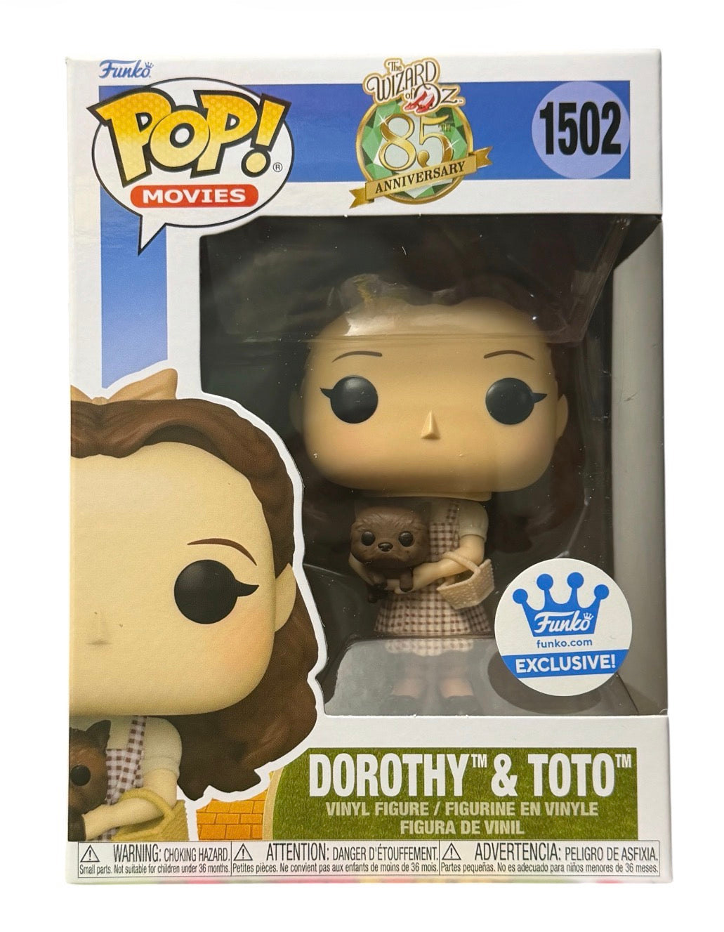 Funko Pop! The Wizard of Oz 85th Anniversary Dorothy & Toto #1502 Funko.com Exclusive Vaulted