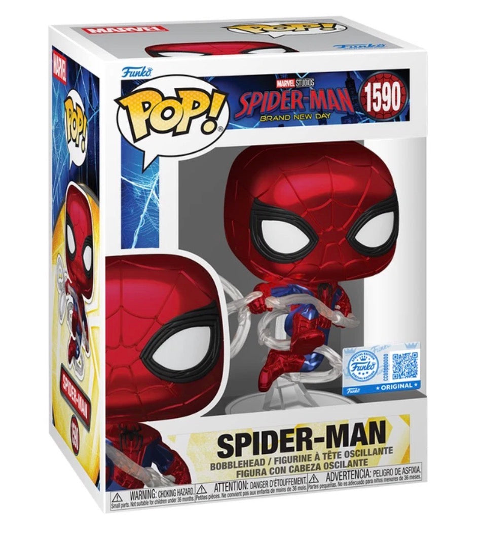 Funko Pop! Spider-Man Brand New Day #1590 Metallic Exclusive