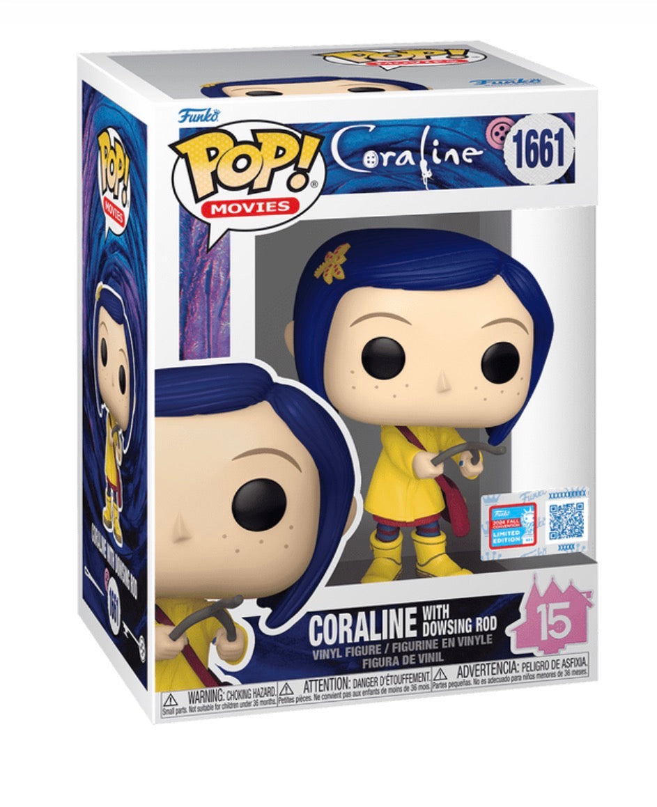 Funko Pop! Movies: Coraline with Dowsing Rod #1661 (Funko 2024 Fall Convention Limited Edition Exclusive)