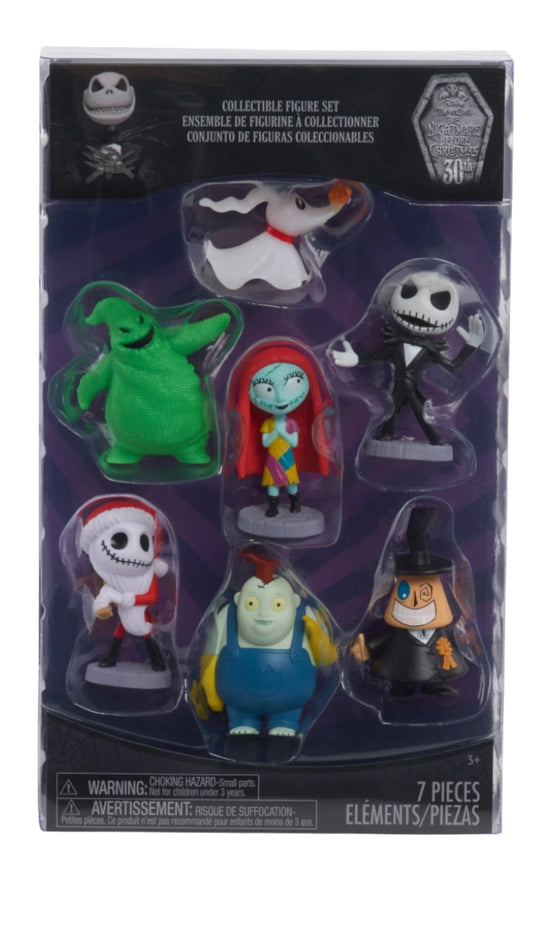Disney Tim Burton's the Nightmare before Christmas 7-piece Collectible Figure set