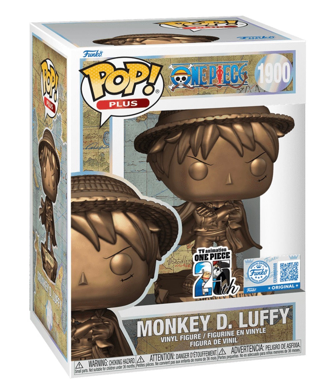 One Piece Pop! Plus Monkey D. Luffy Statue (Bronze) Exclusive Vinyl Figure #1900
