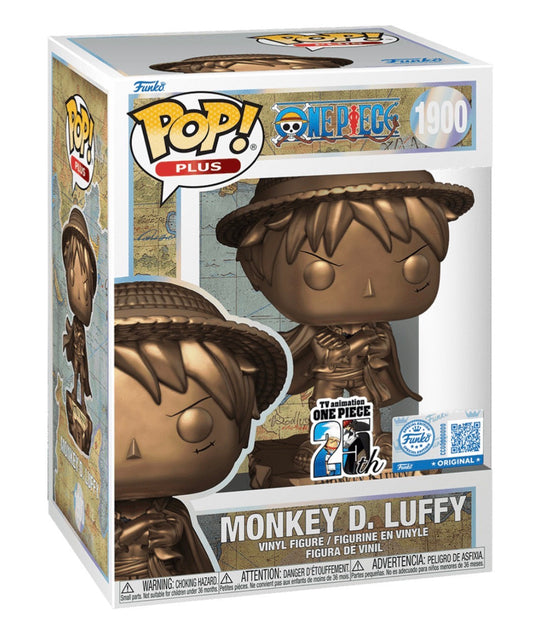 Funko Pop! Plus: One Piece – Monkey D. Luffy #1900 (Bronze Metallic, Special Edition 25th Anniversary)
