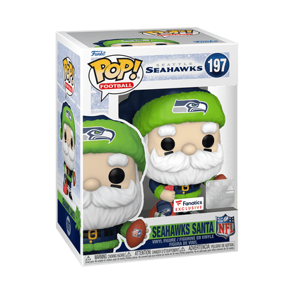Funko Pop! Seattle Seahawks Seahawks Santa #197 Fanatics Exclusive