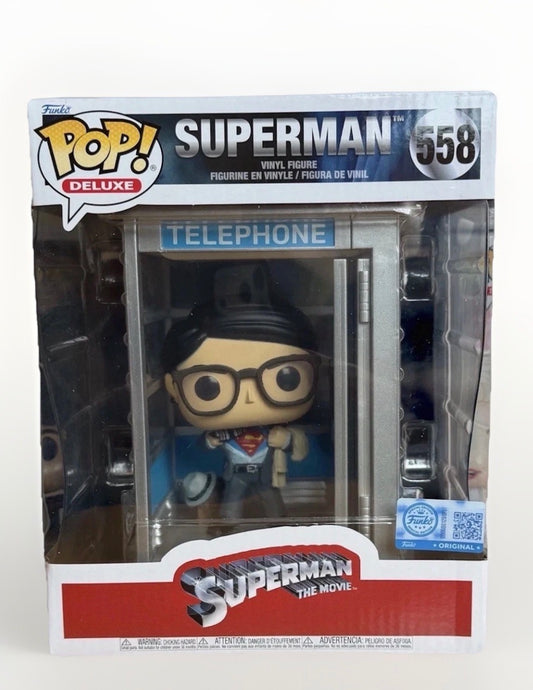Funko Pop! Deluxe: Superman The Movie Clark Kent in Telephone Booth #558 (Funko Exclusive)