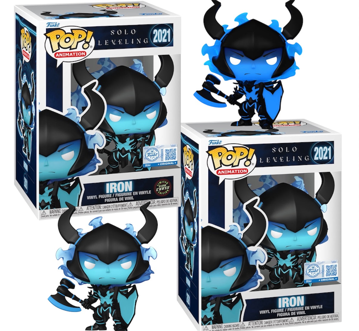 Funko Pop! Animation Solo Leveling Iron Chase Funko and Common Bundle #2021 Amazon Exclusive