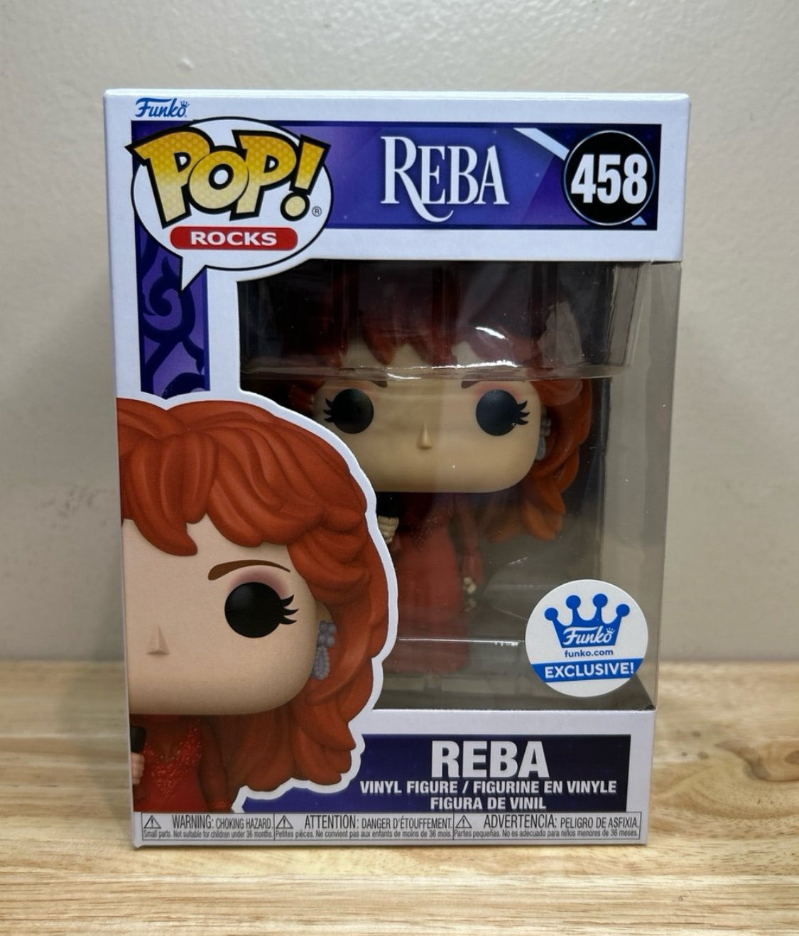 Funko Pop Rocks Reba McEntire Funko Shop Exclusive #458 New CMA Awards Red Dress