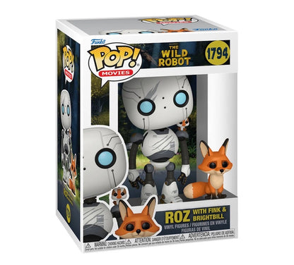Funko Pop! The Wild Robot Roz with Fink & Brightbill Vinyl Figure and Buddy #179