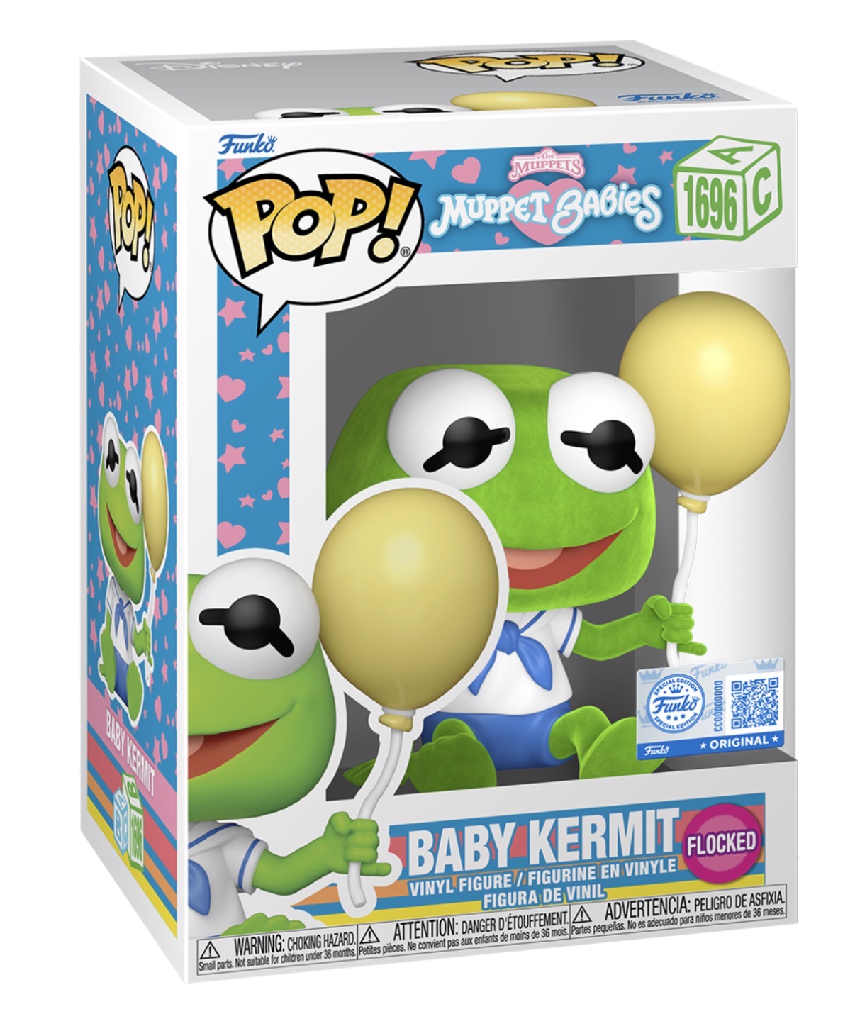 Funko Pop! Baby Kermit Flocked #1696 Muppet Babies Exclusive